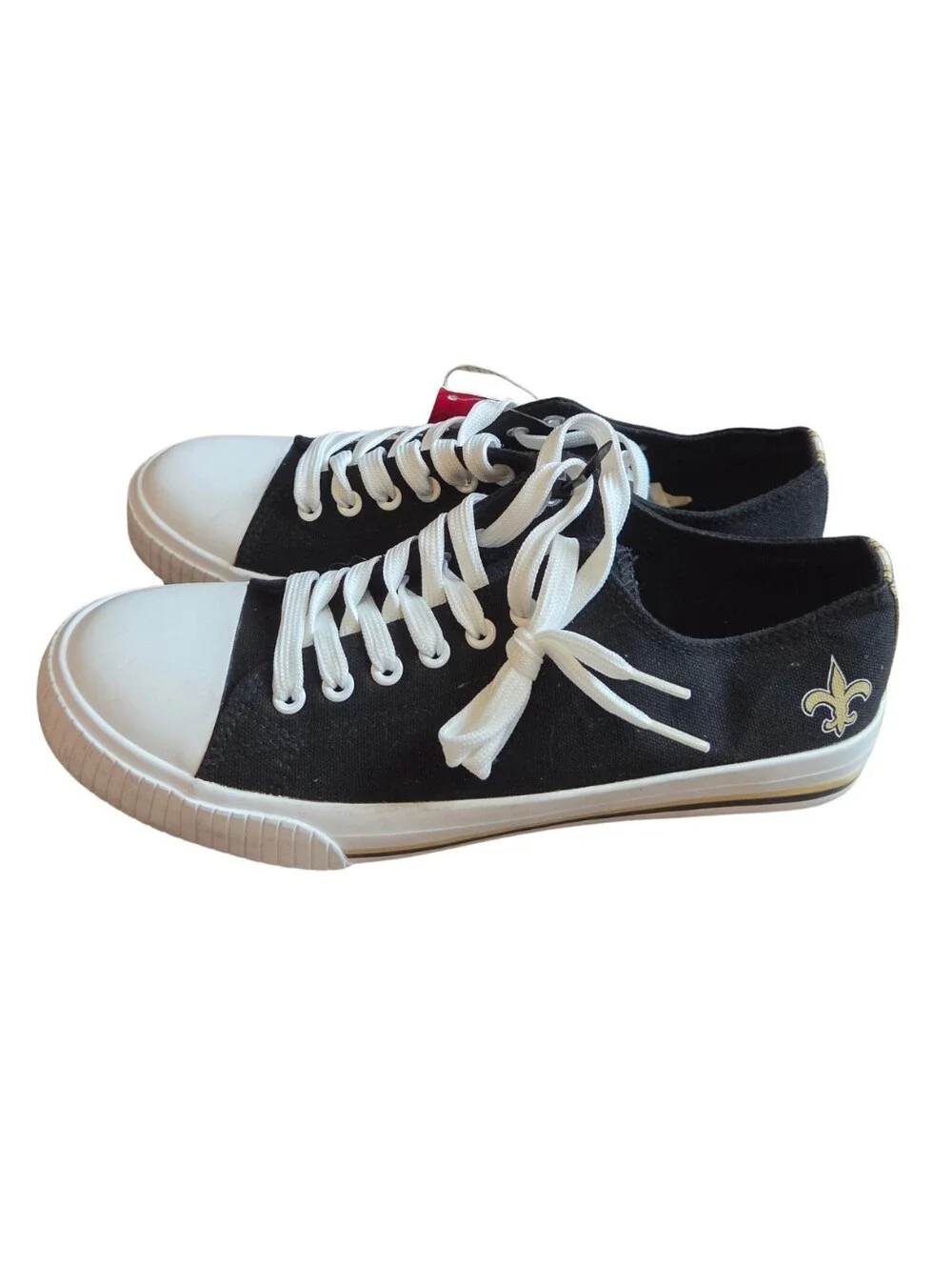 FOCO New Orleans Saints Sneakers Mens 10 Canvas Shoes Black White Football Game